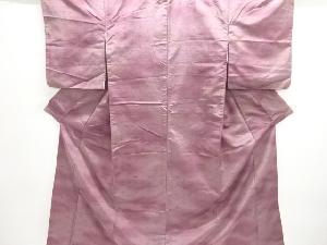 アンティーク　麻の葉模様織り出し手織り紬着物